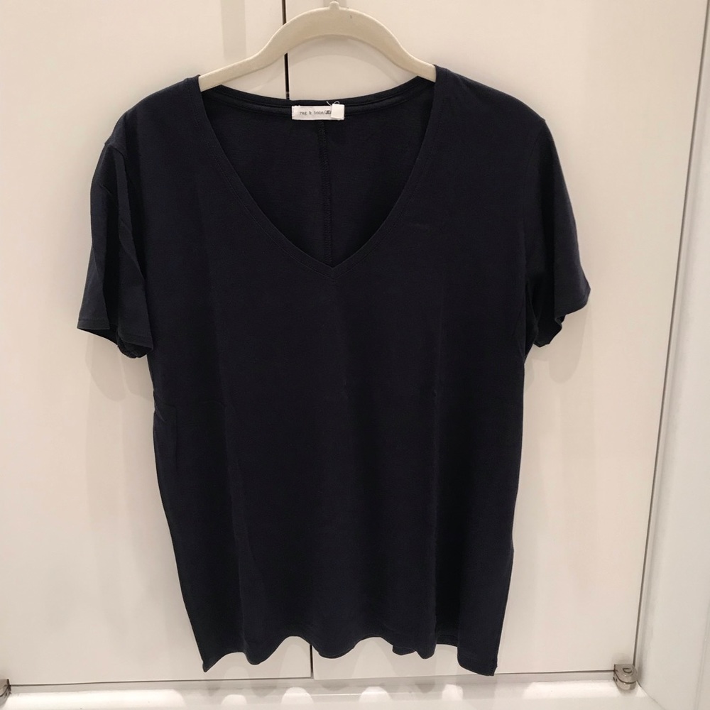 Rag & Bone Navy V-Neck T-Shirt